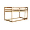 YOOCOZZ Twin over Twin Solid Rubber Wooden Floor Bunk Bed with Ladder - 4 of 4