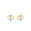 GILDED 1/20, 1/10, 1/5 ct t.w. Lab Grown Diamond Heart Shaped Stud Earrings in 925 Sterling Silver ord 14KT Gold Plated Silver - 2 of 4