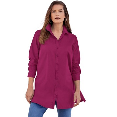 Roaman's Women's Plus Size Kate Tunic Big Shirt