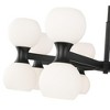 Artemis 16-Light Chandelier - Mid-Century Modern Matte Black Steel with Opal Glass Globes - 4 of 4