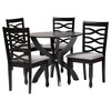 Baxton Studio Aspen Modern Sand Fabric and Dark Brown Finished Wood 5-Piece Dining Set - 2 of 4