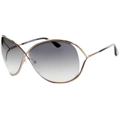 Tom Ford Miranda FT0130 28B Womens Round Sunglasses Gold 63mm