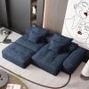 Oversized 127.56" Sparkling Chenille Tufted Modular Sectional Sofa with 4 Pillows, No Assembly and 4 PCS DIY Combination - 4 of 4