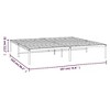 vidaXL Double Bed Frame with Steel Construction, Storage Space, Metal Slats and Center Leg Support, - 3 of 4