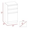 NicBex 3 Drawer Dresser for Bedroom,Modern Style Drawers with Free Handle,Dressers for Kids Room,Living Room,Entry and Hallway,White - 3 of 4