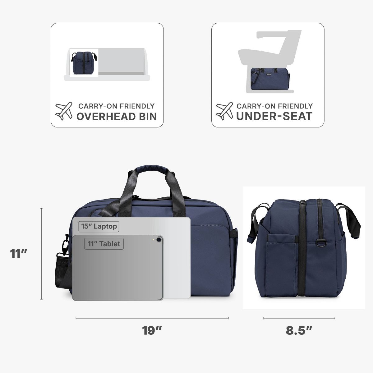 Traveler's Choice Wanderbout 27L Clamshell Weekender Travel Duffel Bag - thumbnail 9