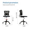 Gray Desk Chairs With Wheels Home Office Chair Comfortable Computer Chair Adjustable Height,360° Swivel Gaming Armless Chair-The Pop Home - 3 of 4