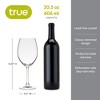 True St. Julien Bordeaux Glasses Set of 4 - Stemmed Wine Glasses for Red and White Wine in Crystal, Dishwasher Safe - 18 Oz, Clear - 3 of 4