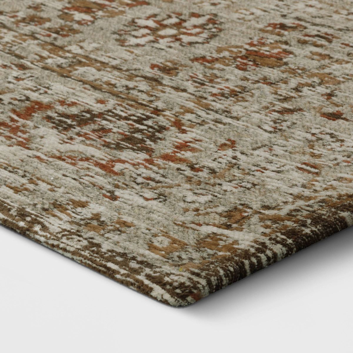 Oakton Jacquard Chenille Area Rug Rust - Threshold™ - thumbnail 3
