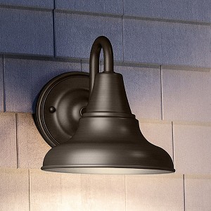 Urban Ambiance Luxury Industrial Outdoor Wall Sconce 8.25''H x 8''W,  Olde Bronze Finish,  Pittsburgh Collection, UHP1360 - 1 of 4