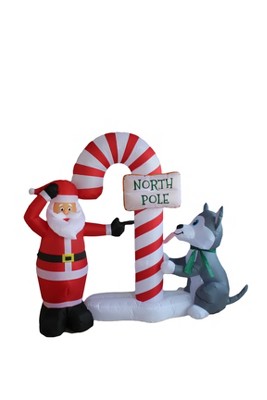 A Holiday Company 6ft Tall Santa's Doggy Dare, 6 ft Tall, Multi
