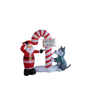 A Holiday Company 6ft Tall Santa's Doggy Dare, 6 ft Tall, Multi - 1 of 4