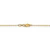 Black Bow Jewelry 1mm 14k Yellow Gold Diamond Cut Open Long Cable Necklace Chain - image 4 of 4