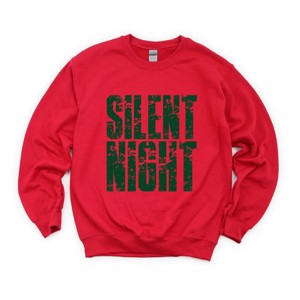 Silent Night Block Distressed - Women's Graphic Sweatshirt - 1 of 4