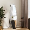 Wooakway Silver Crystal Floor Mirror with Stand 20"H - 4 of 4