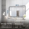 Keonjinn Framed Wall Mirror, Modern Rectangular Bathroom Vanity Mirror, Wall Mounted - 3 of 4
