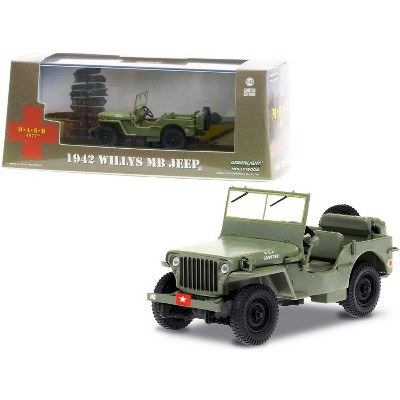 1942 Willys MB Jeep Army Green "MASH" (1972-1983) TV Series 1/43 Diecast Model Car by Greenlight