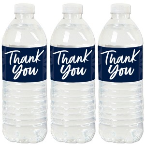 Big Dot of Happiness Navy Blue Elegantly Simple - Guest Party Favors Water Bottle Sticker Labels - Set of 20 - 1 of 4