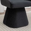 SEYNAR Modern Velvet 360 Degree Swivel Armless Dining chair Set of 6 - 3 of 4