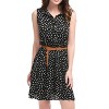 INSPIRE CHIC Women's Floral Sleeveless Half Placket Mini Belted Summer Dress - 2 of 4