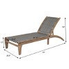 Christopher Knight Home Benfield Outdoor Acacia Wood and Flat Wicker Chaise Lounge - 3 of 4