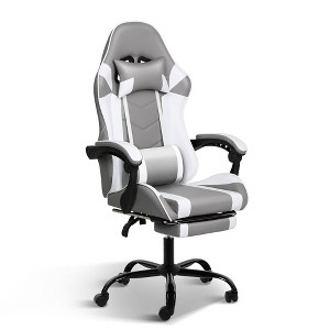 Racing Video Backrest and Seat Height Recliner Gaming Office High Back Computer Ergonomic Adjustable Swivel Chair, With Footrest - 1 of 4