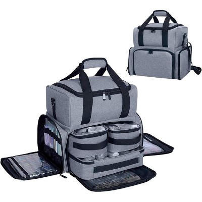 Paaaawaters Large Cosmetic Bag with 4 Removable Case and 2 Removable Dividers Double Layer Travel Storage Organizer