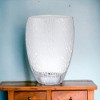 HomeRoots 12" Clear and Frosted Abstract Oval Crystal Table Vase - 2 of 3