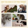 40'' Cat Tree Tower with Scratching Posts and Perches Resting Top for Indoor Cats Plush Climbing Activity Center - LAOTIES - 4 of 4