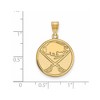 Black Bow Jewelry 14k Yellow Gold Buffalo Sabres NHL Large Pendant - 2 of 3
