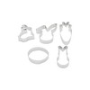 Unique Bargains Cookie Mould Cutter 5 Pcs Easter Cookie Mould Set Dishwasher Safe Stainless Steel Silver Tone 1 Set - 4 of 4