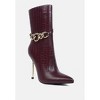 Nicole Croc Patterned High Heeled Ankle Boots Women - 2 of 4