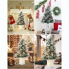4.5-FT Tall Christmas Tree with 150 LED Lights, Two-Color switchable Lights, with Snowflake Berries, Perfect Christmas Decoration for Home & Office - 3 of 4