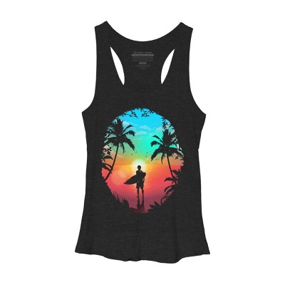 Women's Design By Humans Summer Break By clingcling Racerback Tank Top