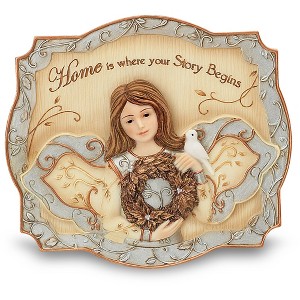 Pavilion Gift Company - Home - 3.5" x 4" Self-Standing Plaque - Wall Sign Panels - 1 of 3