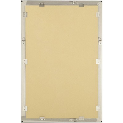 Rectangular Silver Metal Bathroom Vanity Mirror 39" x 28"