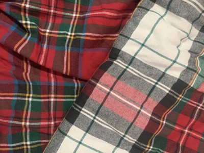 Levtex Home - Spencer Plaid Furniture Cover (Small) - 103in x 76in - Seat  Up To 45in Wide- Reversible - Tartan Plaid - Red, Green, White, Blue, Gold  - Cotton/Microfiber 