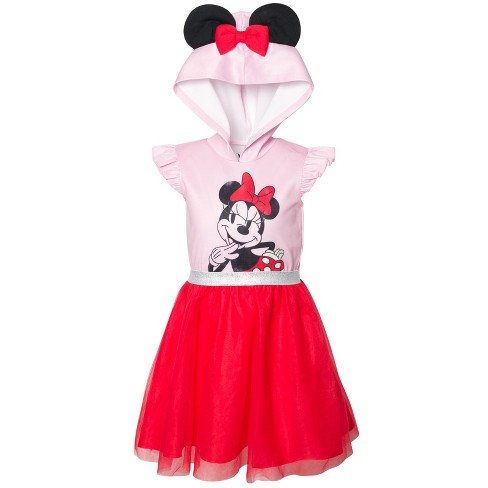 Disney Minnie Mouse Big Girls Mesh Cosplay Tulle Dress Pink 14-16 : Target