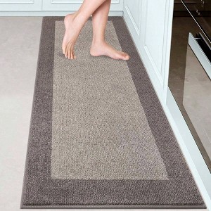Washable Kitchen Rug 24x70 Inch Non Slip Absorbent Entrance Runner for Bedroom Hallway Bathroom Door Roll Packing - 1 of 4