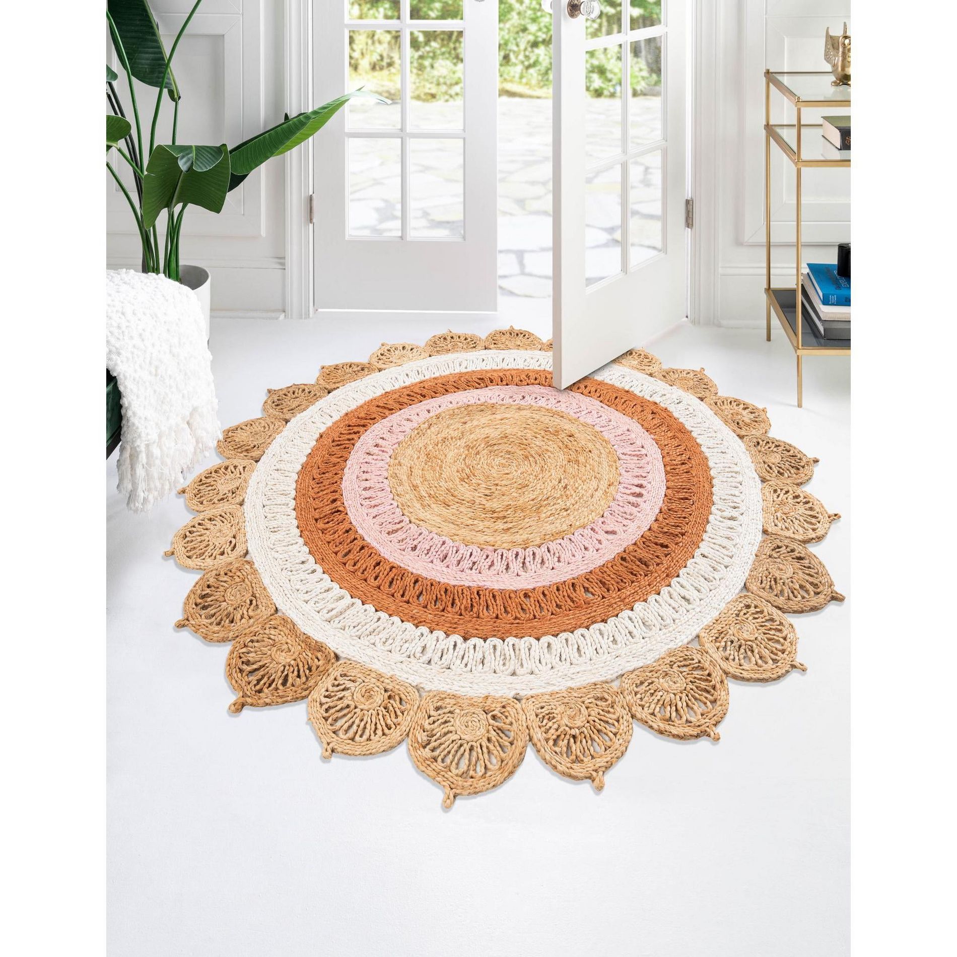 Unique Loom Braided Jute Punita Novelty Indoor Flatweave Braided Area Rug