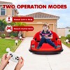 12V Kids Electric Bumper Car with Remote Control, 360 Degree Spin, LED Lights,Music & Battery Display, Dual 30W Motors - 4 of 4