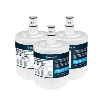 SpiroPure SP-WP800-3PK NSF Certified Refrigerator Water Filter Alternative Replacement for Systems Using Whirlpool EDR8D1 EveryDrop Filter 8, 3 Pack
