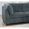 NicBex Modular Sectional 6pc Set L-Shaped Modular Sofa Bed Modern Including Couch 2x Corner Wedge 2x Armless Chairs and 2x Ottomans - 3 of 4