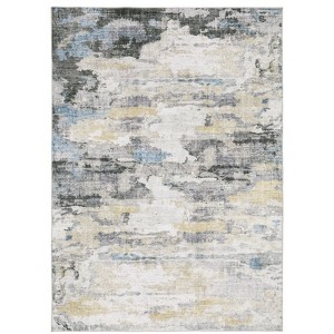 Oriental Weavers Malibu MAL01 Grey / Blue Indoor Area Rug - 3'6" x 5'6" - 1 of 4