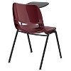 Emma and Oliver Ergonomic Shell Chair with Left Handed Flip-Up Tablet - Tablet Arm Desk - 3 of 4