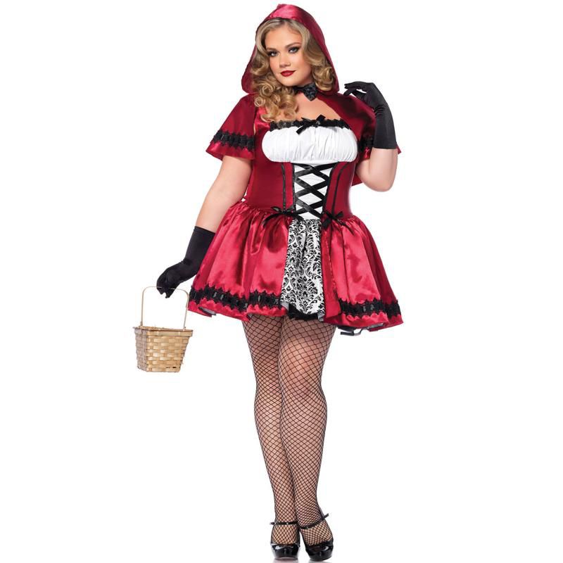 Leg Avenue Gothic Red Riding Hood Women's Plus Size Costume, 1X-2X, 1 of 2