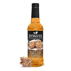 Syruvia English Toffee Syrup - 25.4 fl oz. Premium Flavoring Syrup For Coffee - 1 of 4