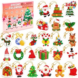 Joyfy 2025 Countdown to Christmas Gem Painting Advent Calendar – 24 Days DIY Rhinestone Art Kits for Kids (Ages 5+) - 1 of 4