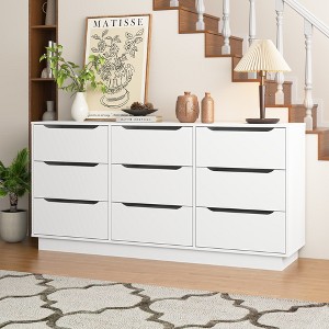 Bella Depot Modern  Dresser  for Bedroom with Deep Drawers,Large Floor Wood Dressers - 1 of 4