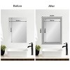 Amanti Art Mirror Makeover Bathroom Mirror Frame Border Kit  - Fully Assembled Peel and Stick Frame - Mirror NOT Included - Brushed Metallic Trim - 4 of 4